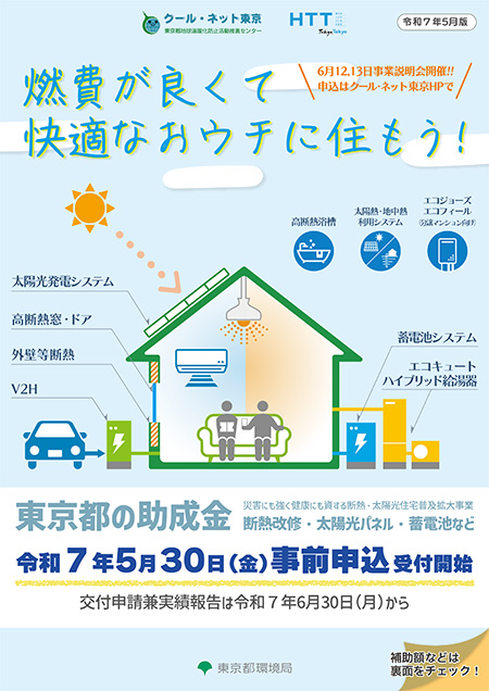 令和7年度 東京都の蓄電池・V2H・太陽光発電・エコキュートの助成金